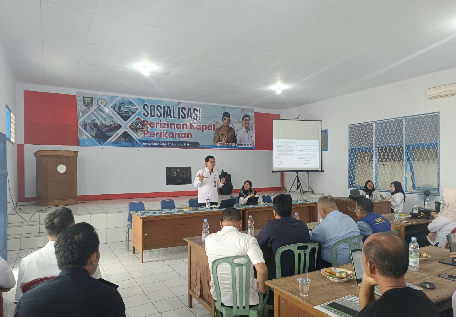 Perkuat Sinergi, KSOP Kelas III Pulau Baai Mengikuti Sosialisasi Perizinan Kapal Perikanan